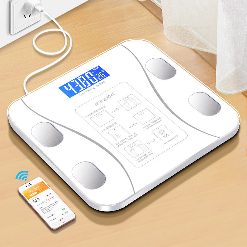 Smart Body Fat Scale – USB Rechargeable, 180 kg Limit